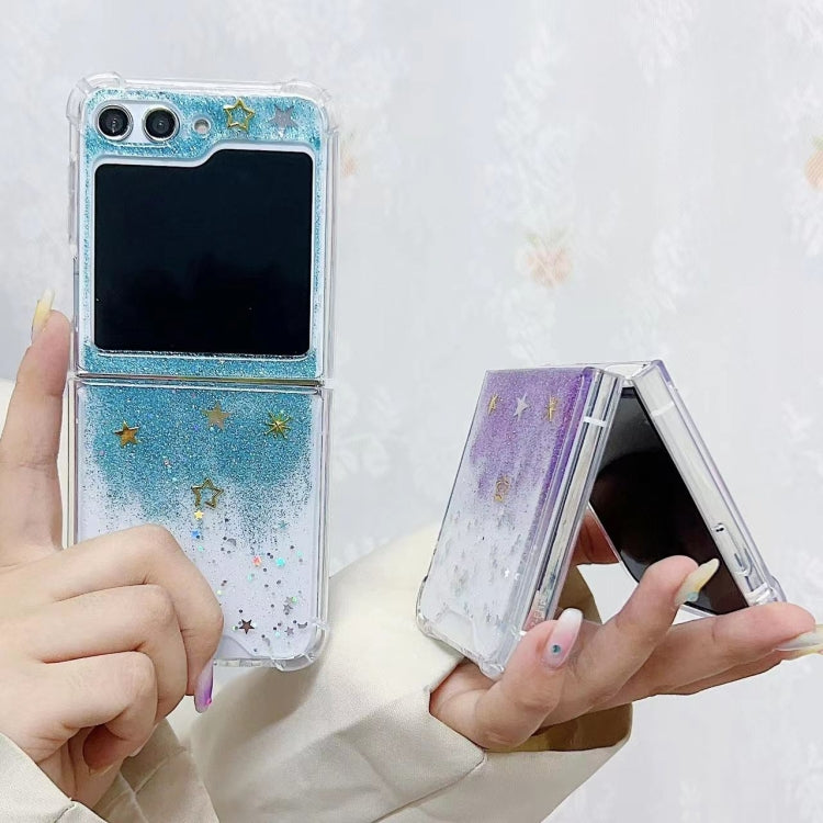 Glitter Meteor  Shockproof Epoxy TPU Phone Case, For Samsung Galaxy Z Flip7 FE / Flip6, For Samsung Galaxy Z Flip5, For Samsung Galaxy Z Flip4, For Samsung Galaxy Z Flip3