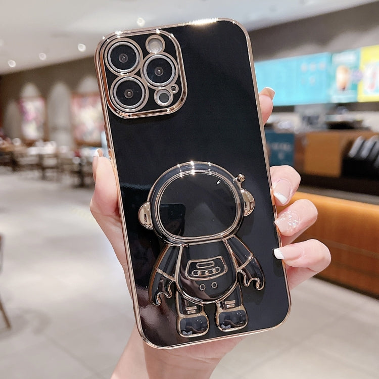 Electroplating Astronaut Holder Phone Case, For iPhone 16, For iPhone 15 Pro Max, For iPhone 15 Pro, For iPhone 15 Plus