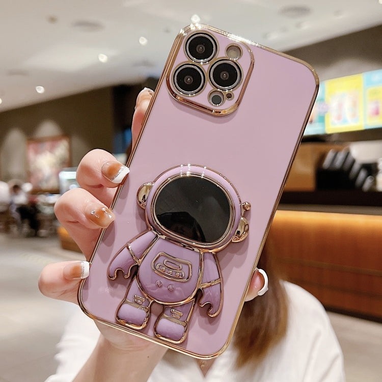 Electroplating Astronaut Holder Phone Case, For iPhone 16, For iPhone 15 Pro Max, For iPhone 15 Pro, For iPhone 15 Plus