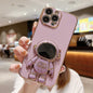 Electroplating Astronaut Holder Phone Case, For iPhone 16, For iPhone 15 Pro Max, For iPhone 15 Pro, For iPhone 15 Plus