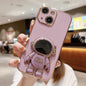 Electroplating Astronaut Holder Phone Case, For iPhone 16, For iPhone 15 Pro Max, For iPhone 15 Pro, For iPhone 15 Plus