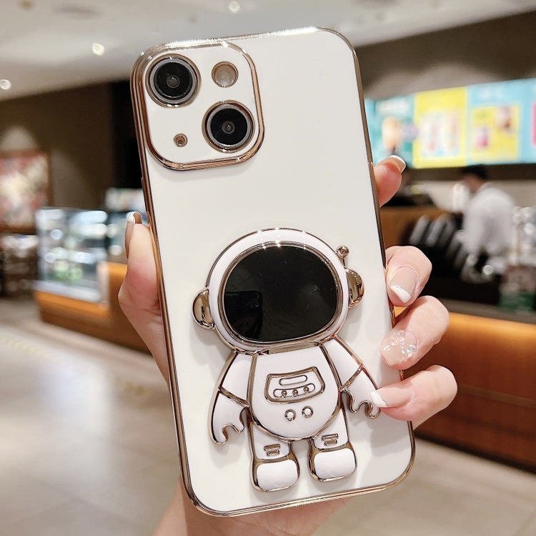 Electroplating Astronaut Holder Phone Case, For iPhone 16, For iPhone 15 Pro Max, For iPhone 15 Pro, For iPhone 15 Plus