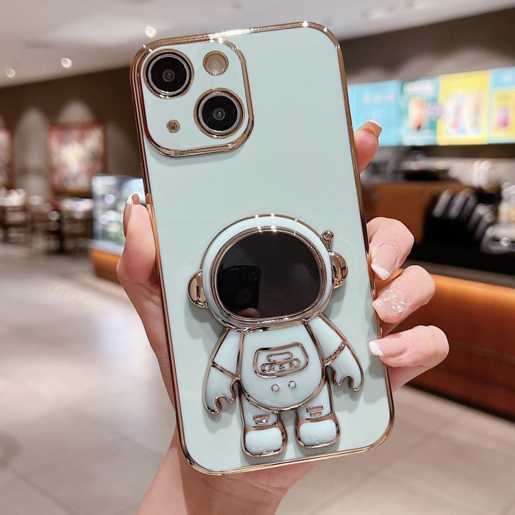 Electroplating Astronaut Holder Phone Case, For iPhone 16, For iPhone 15 Pro Max, For iPhone 15 Pro, For iPhone 15 Plus