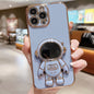 Electroplating Astronaut Holder Phone Case, For iPhone Air, For iPhone 16 Pro Max, For iPhone 16 Pro, For iPhone 16 Plus