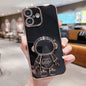Electroplating Astronaut Holder Phone Case, For iPhone Air, For iPhone 16 Pro Max, For iPhone 16 Pro, For iPhone 16 Plus