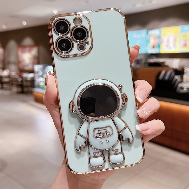 Electroplating Astronaut Holder Phone Case, For iPhone Air, For iPhone 16 Pro Max, For iPhone 16 Pro, For iPhone 16 Plus