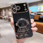 Electroplating Astronaut Holder Phone Case, For iPhone 17e / 16e, For iPhone 17 Pro Max, For iPhone 17 Pro, For iPhone 17