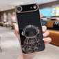 Electroplating Astronaut Holder Phone Case, For iPhone Air, For iPhone 16 Pro Max, For iPhone 16 Pro, For iPhone 16 Plus