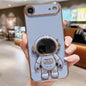 Electroplating Astronaut Holder Phone Case, For iPhone Air, For iPhone 16 Pro Max, For iPhone 16 Pro, For iPhone 16 Plus
