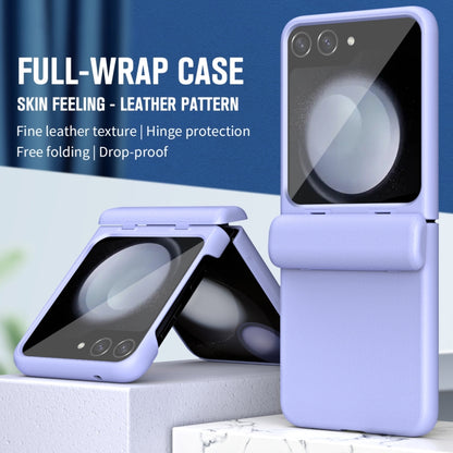 Integrated Film Plain Leather Phone Case, For Samsung Galaxy Z Flip6 / Flip7 FE