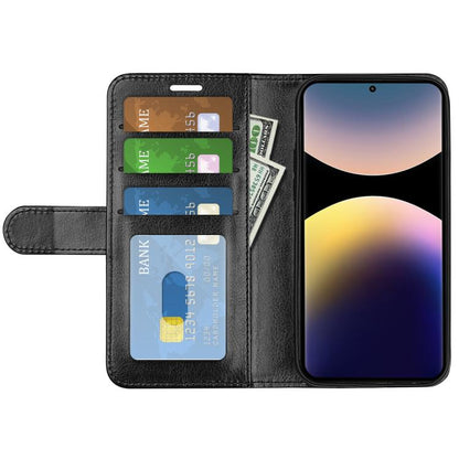 R64 Texture Horizontal Flip Leather Phone Case, For Xiaomi Redmi Note 14 Pro 4G, For Redmi Note 14 4G 163.25mm, For Xiaomi 15 Pro, For Xiaomi 15, For Xiaomi Redmi Note 14 5G, For Xiaomi Redmi Note 14 Pro+