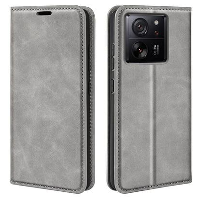 Retro-skin Magnetic Suction Leather Phone Case, For Xiaomi Redmi Note 13 Pro+, For Xiaomi Redmi Note 13 Pro 5G, For Xiaomi Redmi K70, For Xiaomi 13T