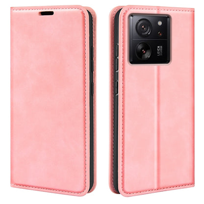 Retro-skin Magnetic Suction Leather Phone Case, For Xiaomi Redmi Note 13 Pro+, For Xiaomi Redmi Note 13 Pro 5G, For Xiaomi Redmi K70, For Xiaomi 13T