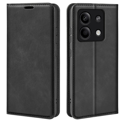 Retro-skin Magnetic Suction Leather Phone Case, For Xiaomi 14 Pro, For Xiaomi 14, For Xiaomi Redmi Note 13 5G, For Xiaomi Redmi 13C