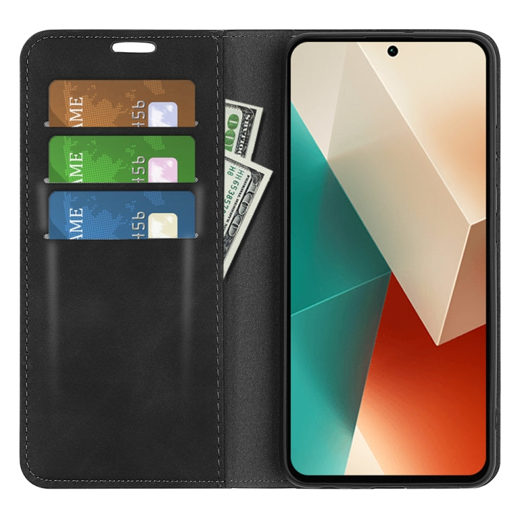 Retro-skin Magnetic Suction Leather Phone Case, For Xiaomi Redmi Note 13 5G, For Xiaomi Redmi 13C, For Xiaomi Redmi Note 13 Pro+, For Xiaomi Redmi Note 13 Pro 5G