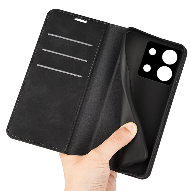 Retro-skin Magnetic Suction Leather Phone Case, For Xiaomi Redmi Note 13 5G, For Xiaomi Redmi 13C, For Xiaomi Redmi Note 13 Pro+, For Xiaomi Redmi Note 13 Pro 5G