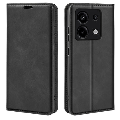 Retro-skin Magnetic Suction Leather Phone Case, For Xiaomi Redmi Note 13 Pro+, For Xiaomi Redmi Note 13 Pro 5G, For Xiaomi Redmi K70, For Xiaomi 13T