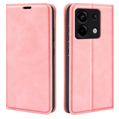 Retro-skin Magnetic Suction Leather Phone Case