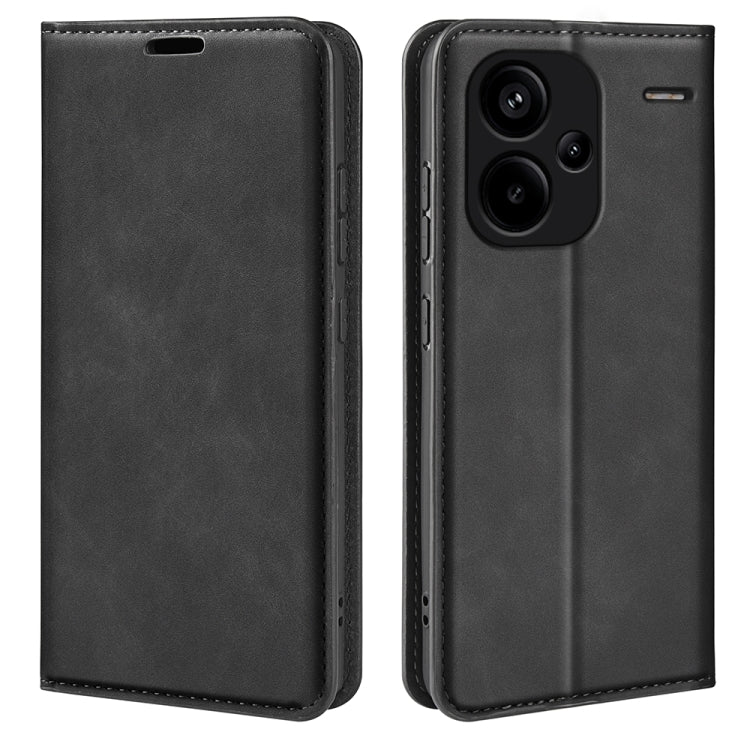 Retro-skin Magnetic Suction Leather Phone Case, For Xiaomi Redmi Note 13 Pro+, For Xiaomi Redmi Note 13 Pro 5G, For Xiaomi Redmi K70, For Xiaomi 13T
