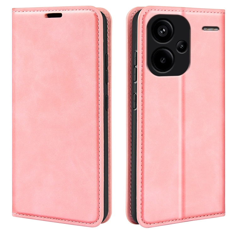 Retro-skin Magnetic Suction Leather Phone Case, For Xiaomi Redmi Note 13 Pro+, For Xiaomi Redmi Note 13 Pro 5G, For Xiaomi Redmi K70, For Xiaomi 13T