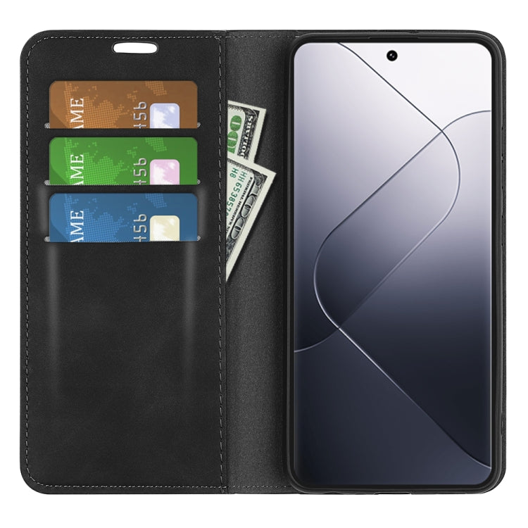 Retro-skin Magnetic Suction Leather Phone Case, For Xiaomi 14 Pro, For Xiaomi 14, For Xiaomi Redmi Note 13 5G, For Xiaomi Redmi 13C