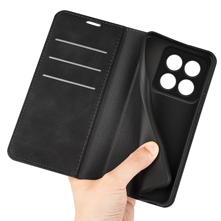 Retro-skin Magnetic Suction Leather Phone Case, For Xiaomi 14 Pro, For Xiaomi 14, For Xiaomi Redmi Note 13 5G, For Xiaomi Redmi 13C