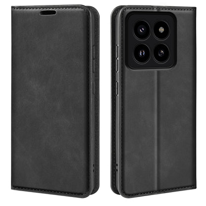 Retro-skin Magnetic Suction Leather Phone Case, For Xiaomi 14 Pro, For Xiaomi 14, For Xiaomi Redmi Note 13 5G, For Xiaomi Redmi 13C