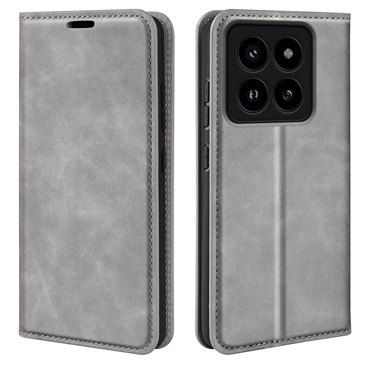 Retro-skin Magnetic Suction Leather Phone Case, For Xiaomi 14 Pro, For Xiaomi 14, For Xiaomi Redmi Note 13 5G, For Xiaomi Redmi 13C