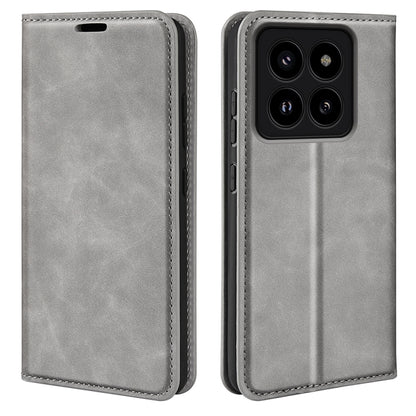 Retro-skin Magnetic Suction Leather Phone Case, For Xiaomi 14 Pro, For Xiaomi 14, For Xiaomi Redmi Note 13 5G, For Xiaomi Redmi 13C