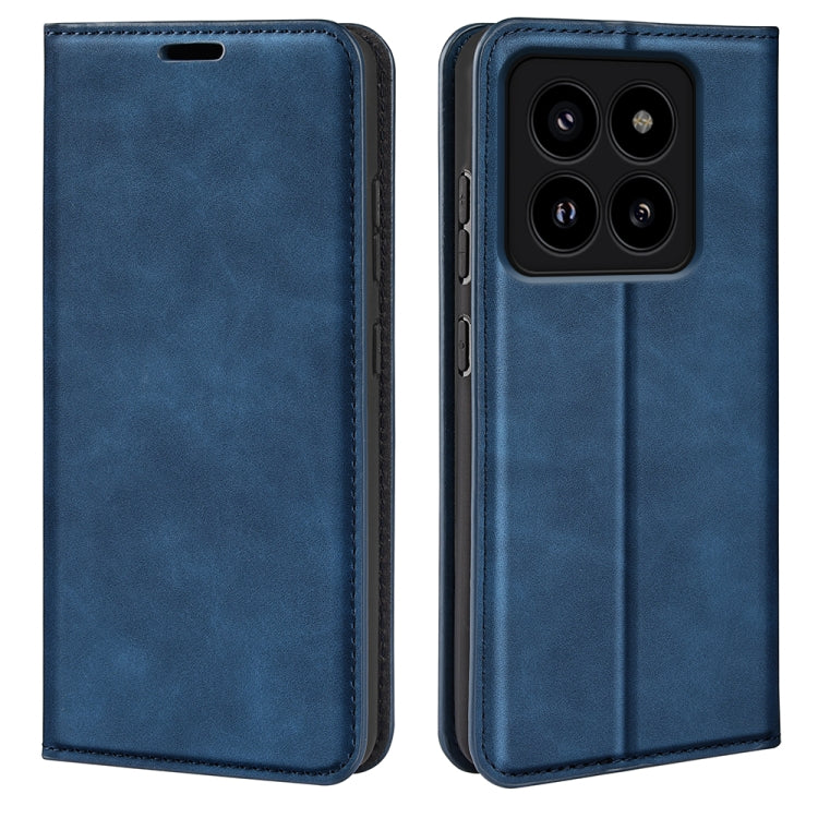 Retro-skin Magnetic Suction Leather Phone Case, For Xiaomi 14 Pro, For Xiaomi 14, For Xiaomi Redmi Note 13 5G, For Xiaomi Redmi 13C