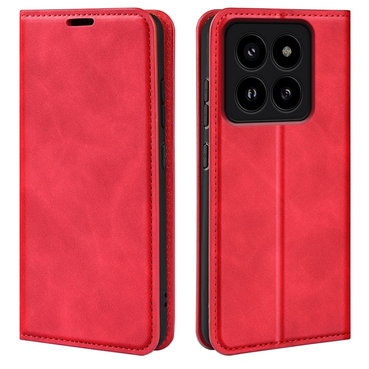 Retro-skin Magnetic Suction Leather Phone Case, For Xiaomi 14 Pro, For Xiaomi 14, For Xiaomi Redmi Note 13 5G, For Xiaomi Redmi 13C
