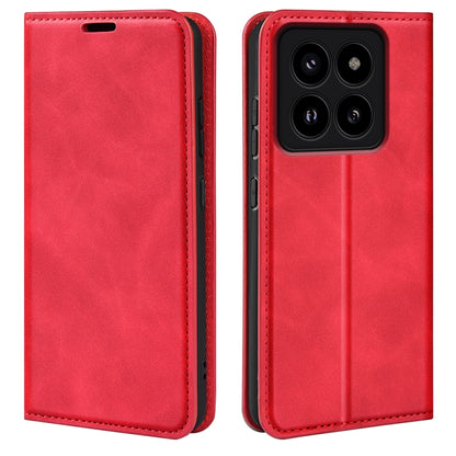 Retro-skin Magnetic Suction Leather Phone Case, For Xiaomi 14 Pro, For Xiaomi 14, For Xiaomi Redmi Note 13 5G, For Xiaomi Redmi 13C