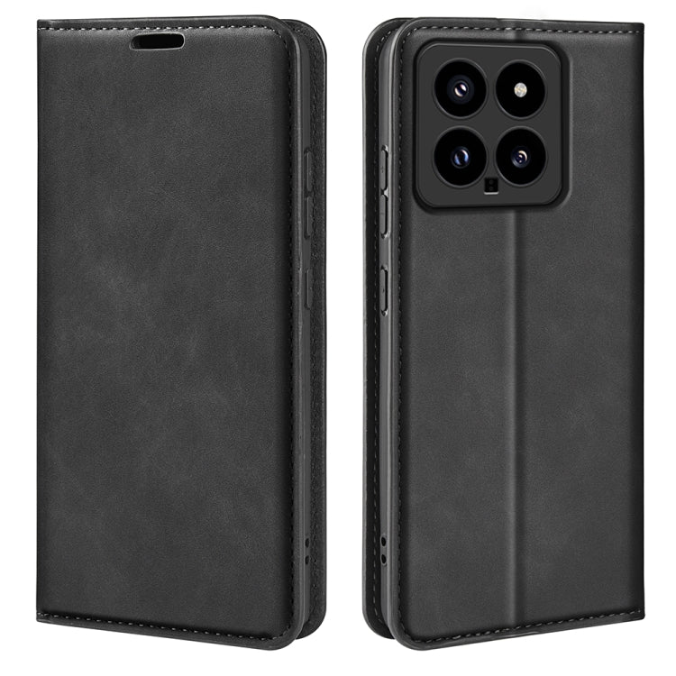 Retro-skin Magnetic Suction Leather Phone Case, For Xiaomi 14 Pro, For Xiaomi 14, For Xiaomi Redmi Note 13 5G, For Xiaomi Redmi 13C