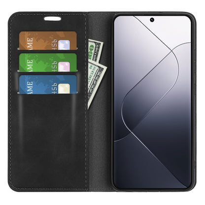 Retro-skin Magnetic Suction Leather Phone Case, For Xiaomi 14, For Xiaomi Redmi Note 13 5G, For Xiaomi Redmi 13C, For Xiaomi Redmi Note 13 Pro+