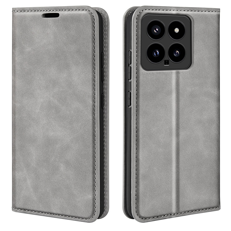 Retro-skin Magnetic Suction Leather Phone Case, For Xiaomi 14 Pro, For Xiaomi 14, For Xiaomi Redmi Note 13 5G, For Xiaomi Redmi 13C