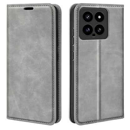 Retro-skin Magnetic Suction Leather Phone Case, For Xiaomi 14 Pro, For Xiaomi 14, For Xiaomi Redmi Note 13 5G, For Xiaomi Redmi 13C
