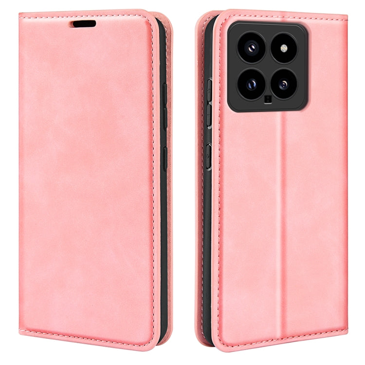 Retro-skin Magnetic Suction Leather Phone Case, For Xiaomi 14 Pro, For Xiaomi 14, For Xiaomi Redmi Note 13 5G, For Xiaomi Redmi 13C