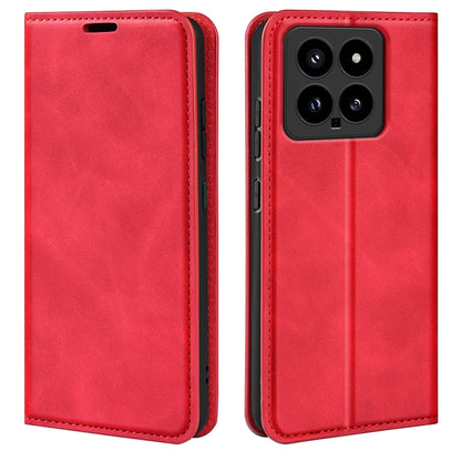 Retro-skin Magnetic Suction Leather Phone Case, For Xiaomi 14 Pro, For Xiaomi 14, For Xiaomi Redmi Note 13 5G, For Xiaomi Redmi 13C