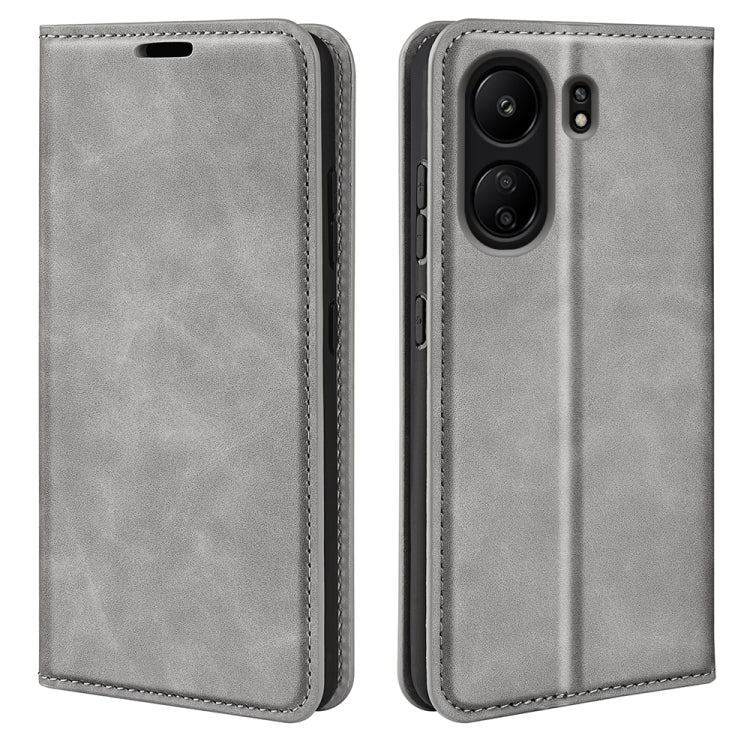 Retro-skin Magnetic Suction Leather Phone Case, For Xiaomi 14, For Xiaomi Redmi Note 13 5G, For Xiaomi Redmi 13C, For Xiaomi Redmi Note 13 Pro+