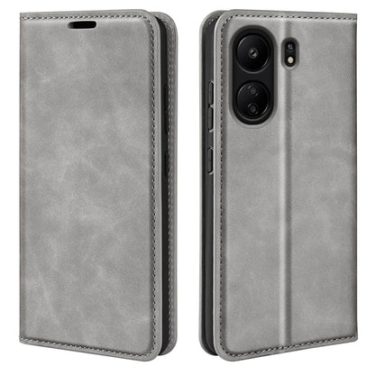 Retro-skin Magnetic Suction Leather Phone Case, For Xiaomi 14 Pro, For Xiaomi 14, For Xiaomi Redmi Note 13 5G, For Xiaomi Redmi 13C