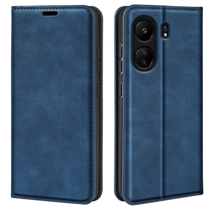 Retro-skin Magnetic Suction Leather Phone Case, For Xiaomi 14, For Xiaomi Redmi Note 13 5G, For Xiaomi Redmi 13C, For Xiaomi Redmi Note 13 Pro+