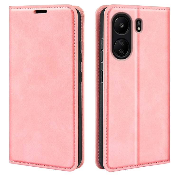 Retro-skin Magnetic Suction Leather Phone Case, For Xiaomi 14 Pro, For Xiaomi 14, For Xiaomi Redmi Note 13 5G, For Xiaomi Redmi 13C