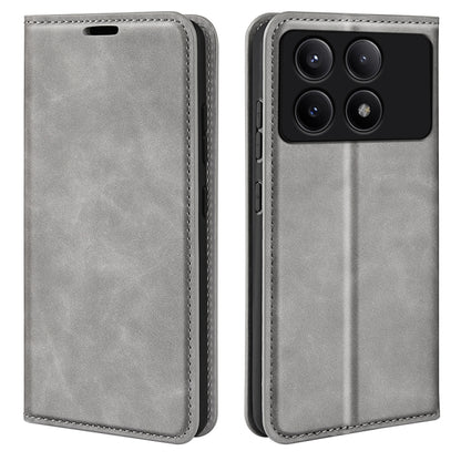 Retro-skin Magnetic Suction Leather Phone Case, For Xiaomi Redmi K70E, For Xiaomi 14 Ultra, For Xiaomi 14 Pro, For Xiaomi 14