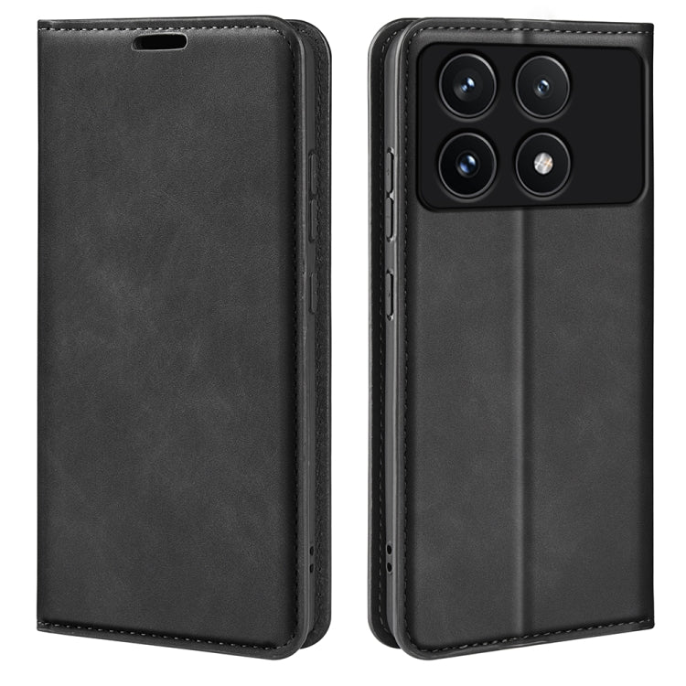 Retro-skin Magnetic Suction Leather Phone Case, For Xiaomi Redmi K70, For Xiaomi 13T