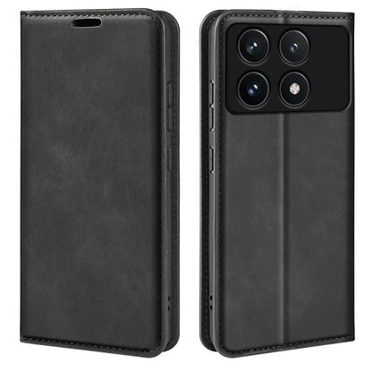 Retro-skin Magnetic Suction Leather Phone Case, For Xiaomi Redmi K70, For Xiaomi 13T