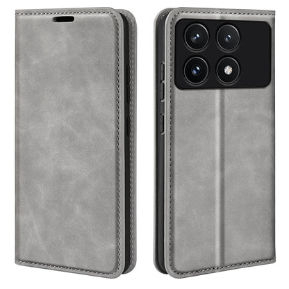 Retro-skin Magnetic Suction Leather Phone Case, For Xiaomi Redmi K70, For Xiaomi 13T