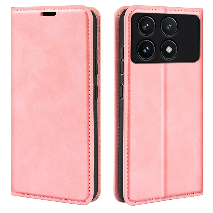 Retro-skin Magnetic Suction Leather Phone Case, For Xiaomi Redmi K70, For Xiaomi 13T