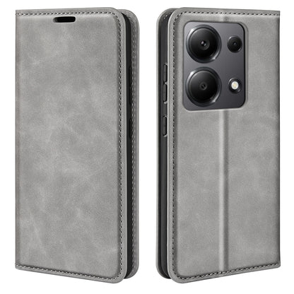Retro-skin Magnetic Suction Leather Phone Case, For Xiaomi Redmi Turbo 3, For Xiaomi Redmi A3, For Xiaomi Redmi Note 13 Pro 4G, For Xiaomi Redmi Note 13 4G