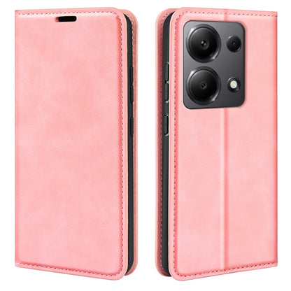 Retro-skin Magnetic Suction Leather Phone Case, For Xiaomi Redmi Turbo 3, For Xiaomi Redmi A3, For Xiaomi Redmi Note 13 Pro 4G, For Xiaomi Redmi Note 13 4G