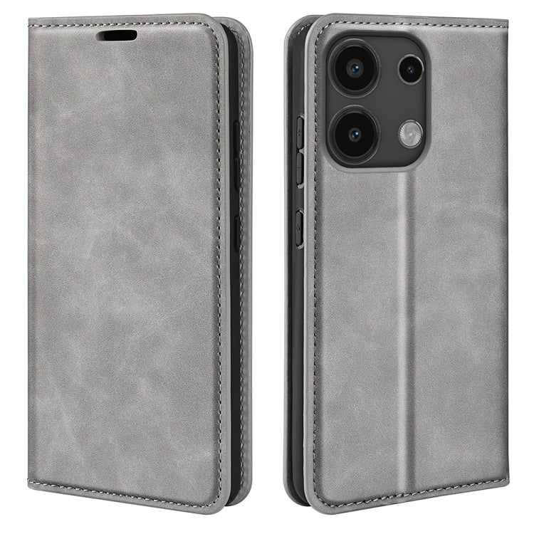 Retro-skin Magnetic Suction Leather Phone Case, For Xiaomi Redmi Turbo 3, For Xiaomi Redmi A3, For Xiaomi Redmi Note 13 Pro 4G, For Xiaomi Redmi Note 13 4G